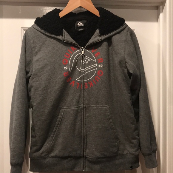 Medium Quiksilver Big Boys Navy Fleece Sweatshirt Size 12